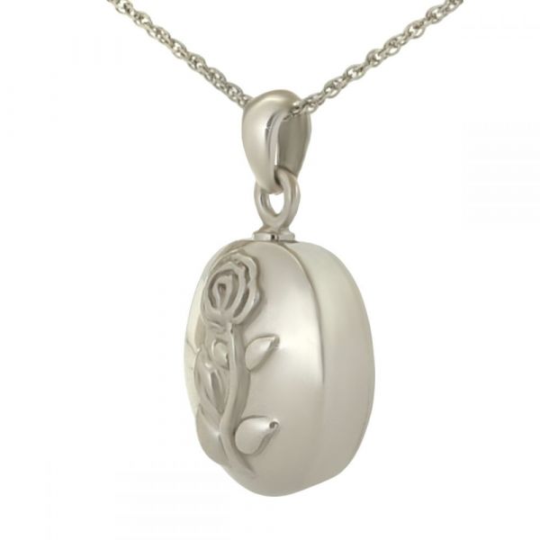 Ash Rose Steel Pendant Urn